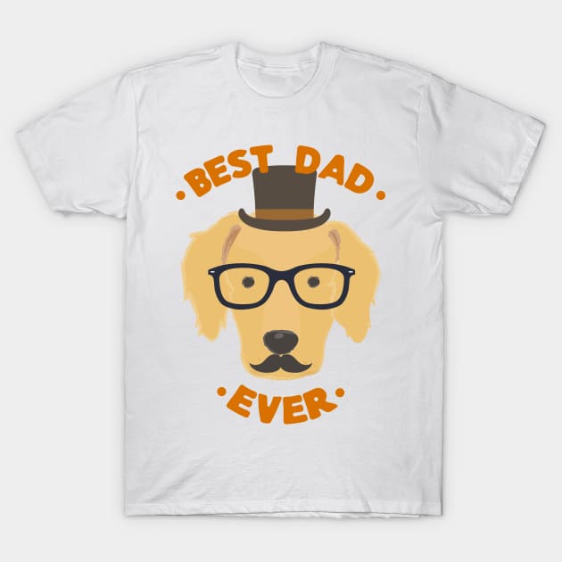 Best Dad Ever | Golden Retriever Dog Daddy | Fur Parents | Dog Dad Gifts | Fathers Day Gifts | Dog Lover Gifts T-Shirt by mschubbybunny